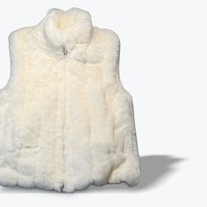 Carte Vintage Womens Faux Fur Vest White Reversible